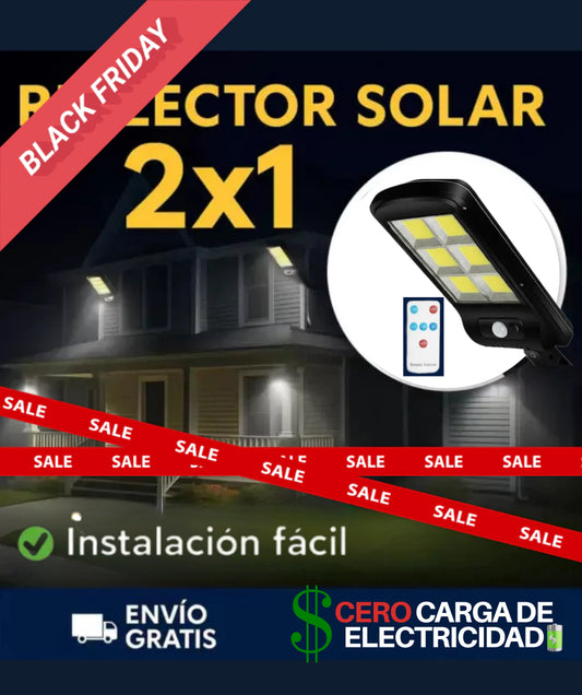 2X1 REFLECTOR SOLAR LED PARA EXTERIORES | SIN CABLES, SIN FACTURAS